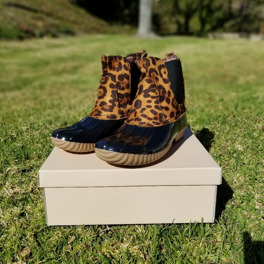 Yoki Leopard print Rain Boot